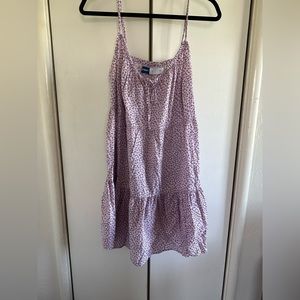 Purple floral spaghetti strap dress